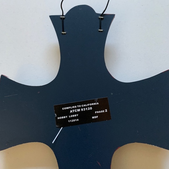 Red and Blue Cross Wall Decor - Picture 3 of 4